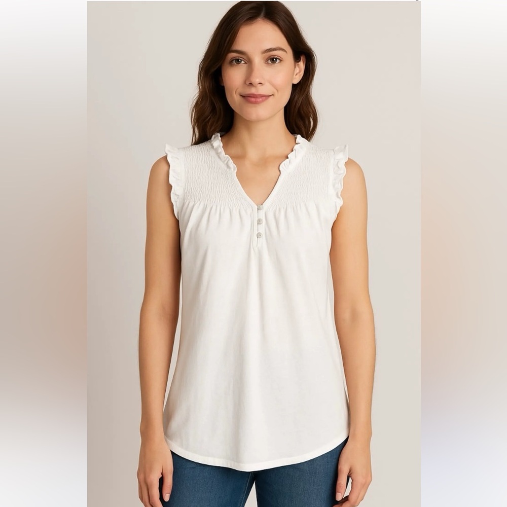 Sundance cotton smocked tank